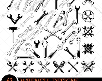 Mechanic Tools SVG Bundle, Wrench svg, Hand Tool svg, Auto Repair Clipart, Spanner PNG, Garage Vector, Mechanic Cut Files, Workshop svg