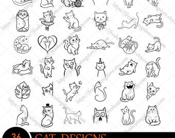 Cute Cat Line Art, Elegant Cat Line Art, Hand Drawn Funny Cat, Minimalist Cat SVG, Black & White SVG, Cat Line Drawing, Cat Lover svg