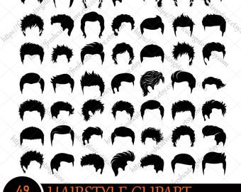 Male Hairstyles SVG Bundle, Man Hairstyle Clipart, Hair Cut svg, Men Hairstyle Silhouette, Man Hair wig svg, Man Hairstyle Cricut,Hair Style