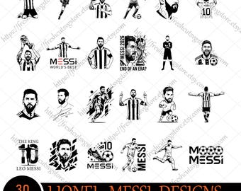 Lionel Messi Clipart Bundle, Argentina Fan Art, Soccer Star PNG Files, Football Clipart for Cricut, T-Shirts, Stickers (Digital Download)