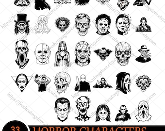 Halloween Horror Movie Killers svg, Horror Characters svg, Halloween svg, Horror Movie svg, Haunted svg, Scary svg, Spooky Movie svg,Slasher