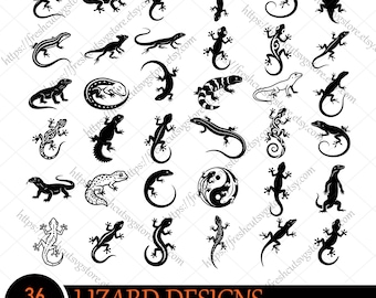 LIZARD SVG Bundle Gecko Cricut Reptile Png for Shirts Salamander Cut Files Wildlife Clipart Lizard Svg File Gecko Svg-Digital Download