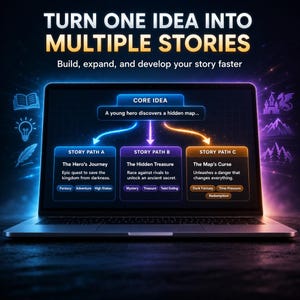 Story Idea Generator Tool | Creative Writing System for Plot Development, Story Expansion & Fiction Writing Toolkit