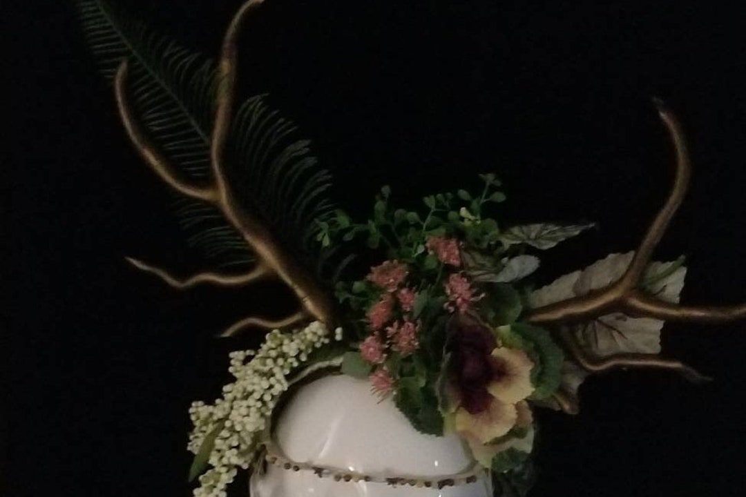 Goddess Deer Antler Headdress. Artemis Goddess, Burning Man Animal