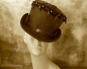 Steam punk brown top hat