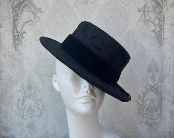 Vintage-Inspired Festival Hat – Boho Coachella Style, One of a Kind Upcycled Statement Piece.