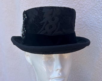 Black top hat. Vintage top hat