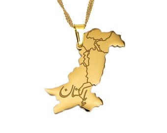 Pakistan Map Necklace