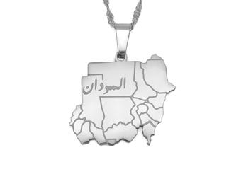 Sudan Map Necklace