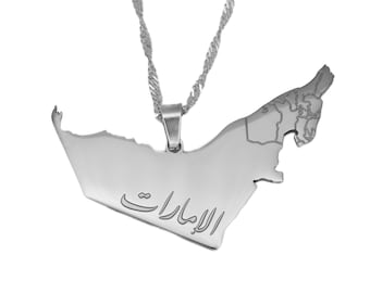 UAE Map Necklace