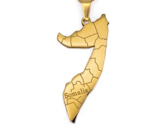 Somalia Map Necklace
