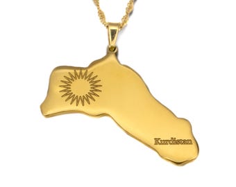 Kurdistan Map Necklace