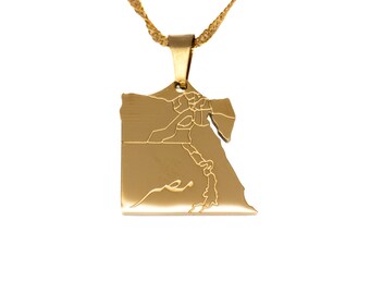 Egypt Map Necklace