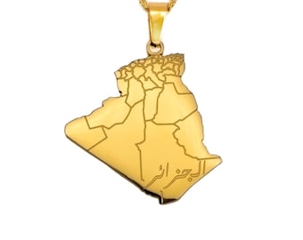 Algeria Map Necklace