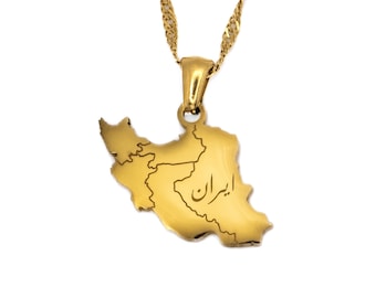 Iran Map Necklace