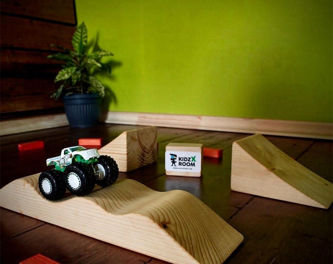 Hot Wheels  Monster Truck Racing Track for Kids – Handmade Toy Car Track, Monster Truck Gift