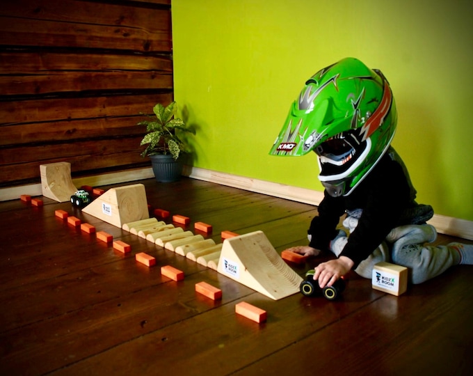 Hot Wheels Monster Truck Track, Wooden Monster Truck Racing Track, Kids Race Track, The Best Christmas Gift for Kids 2026, Toy Car Track,