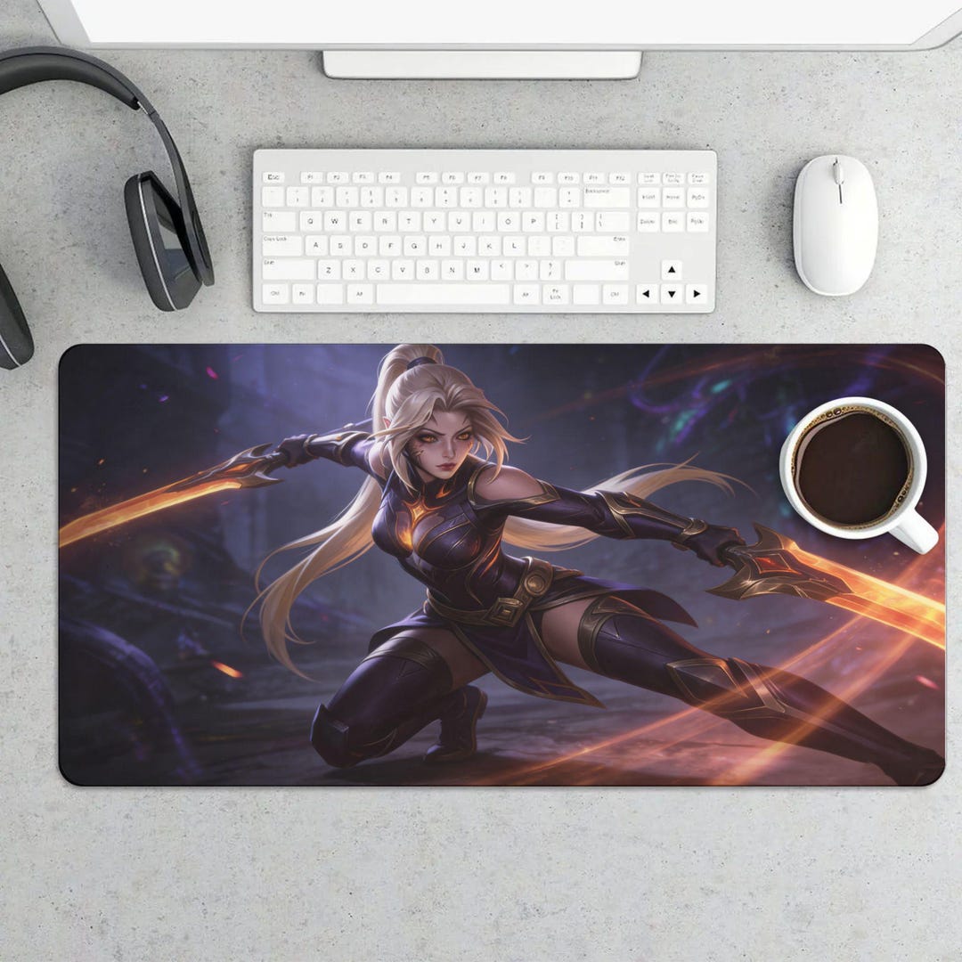 Akali K/DA League of Legends Gaming Mouse Pad | Extended Desk Mat, Non ...