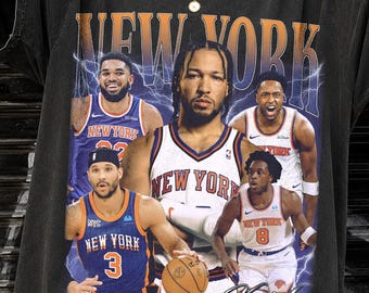 Brunson Anunoby Hart Towns Robinson Basketball Shirt, New York Knicks Shirt, Retro Sport Shirt