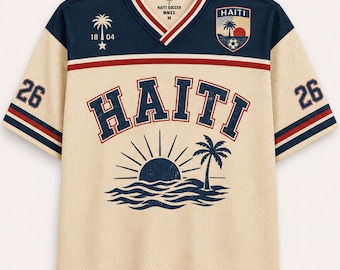 Custom Haiti Soccer Jersey, Personalized Soccer Jersey, Haiti Soccer Jersey, Retro Team Shirt, Custom Name Number Jersey, Football Fan