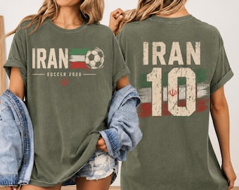 Iran Soccer Jersey, Retro Team Melli Shirt, Custom Name Number Jersey, Iranian Football Fan Gift, Persian Match Tee