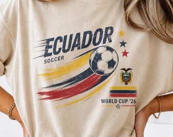 Retro Ecuador Soccer Shirt, Retro 90s Football World Cup 2026 Sweatshirt, 2026 Soccer Fan Shirt