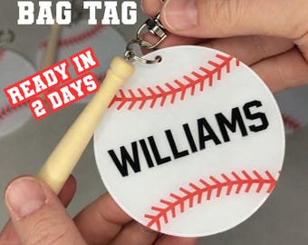 Custom Acrylic Baseball Bag Tag | Keychain