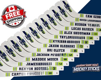 Custom Mini Hockey Sticks – Bulk Personalized Team Gifts, Party Favors, Tournament Souvenirs