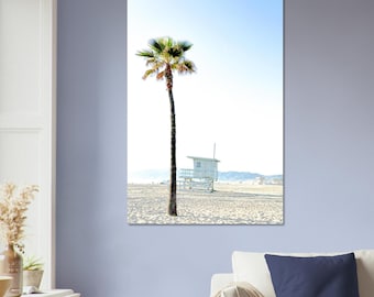 Venice Beach met strandwacht en palmbomen - aluminiumafdruk