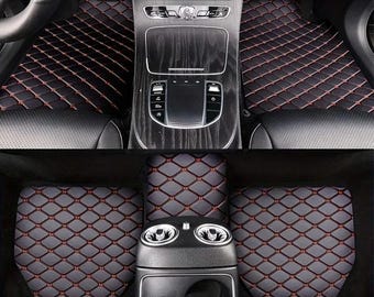 Universal 5Pcs PU Leather Car Floor Mats Waterproof Auto Foot Pad Protector Set