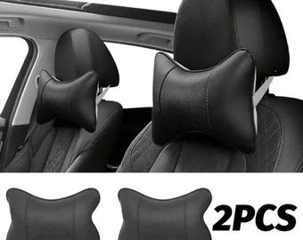 Car Seat Headrest Pillow with Mesh, Auto Head and Neck Support Cushion, Comfortable Car Headrest Pad for Travel