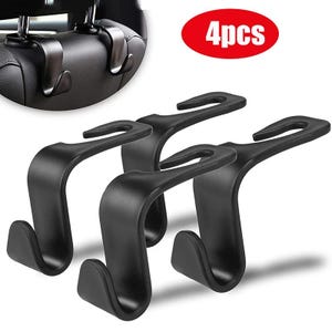 Ganci per poggiatesta auto – 4 in 1 gancio per sedile auto, gancio per sedile posteriore per borsa della spesa, interni auto, organizer per riporre oggetti
