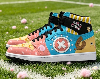 Custom Chopper Sneakers, Personalized Hand-Painted Shoes, Tony Tony Chopper Anime Sneaker, Birthday/Anniversary High Tops
