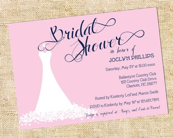 All About The Dress Bridal Shower Invitation