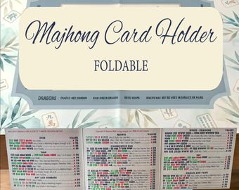 Mahjong Card Tray for Desks|Inclined Visibility Stand|Essential American Mah-Jongg Attachment|Hidden Base for Play Mats|Fold-Away