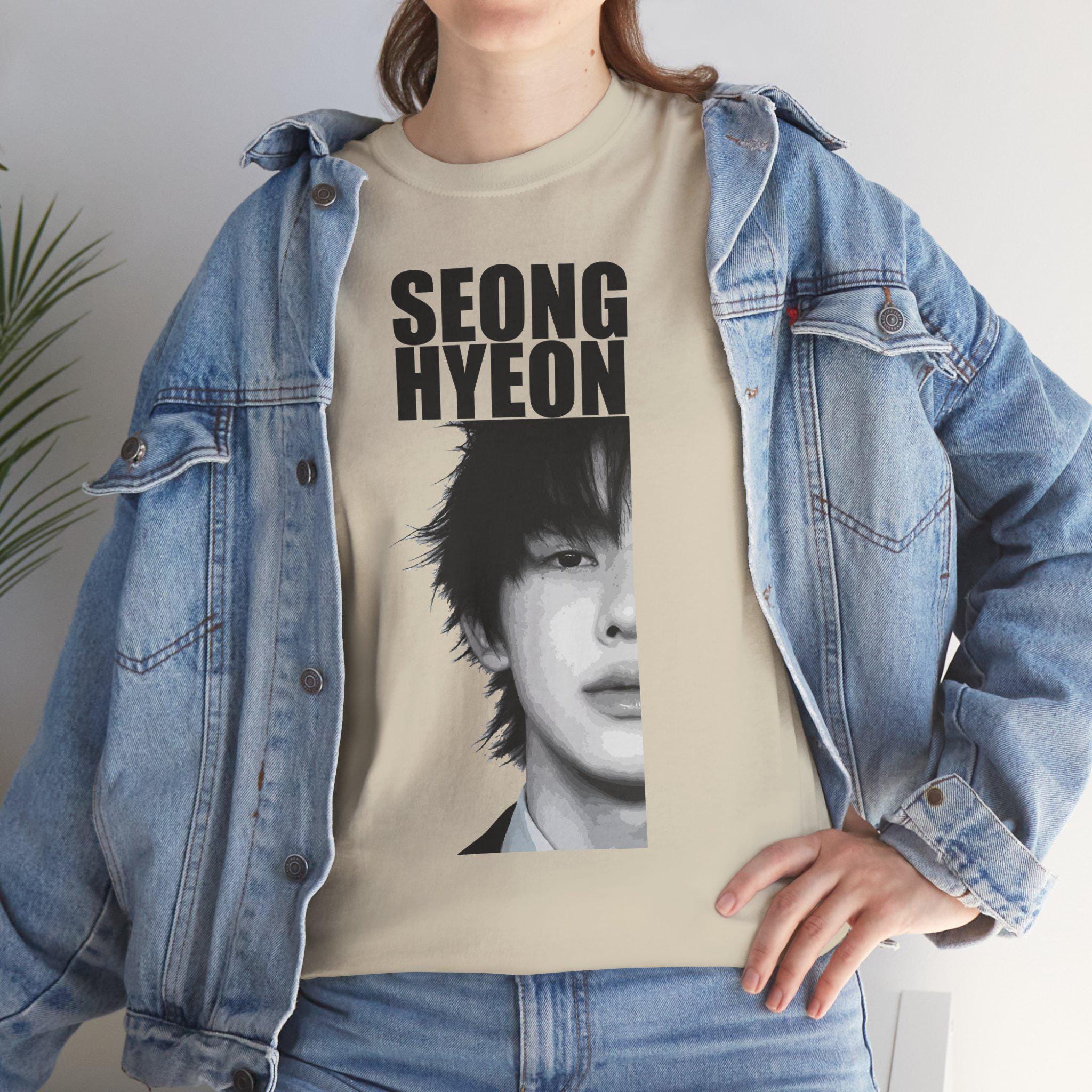 Seonghyeon Cortis Portrait Tee | Black White Half-face Photo
