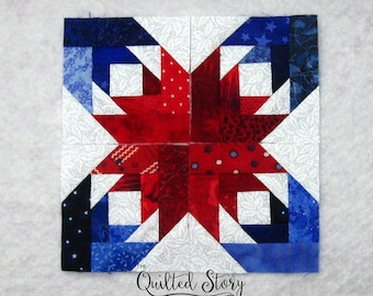 Quilting Pattern-Triangle Log Cabin Quilt Block Pattern-PDF Foundation Paper Piecing Quilt Block Pattern Download-Multiple Sizes Included