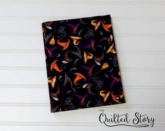 Halloween Cross Stitchers Project Folder-Floss Organizer-Pocket Folder-Needlework Case-Witchy Hats Theme-Needleworkers Project Folder