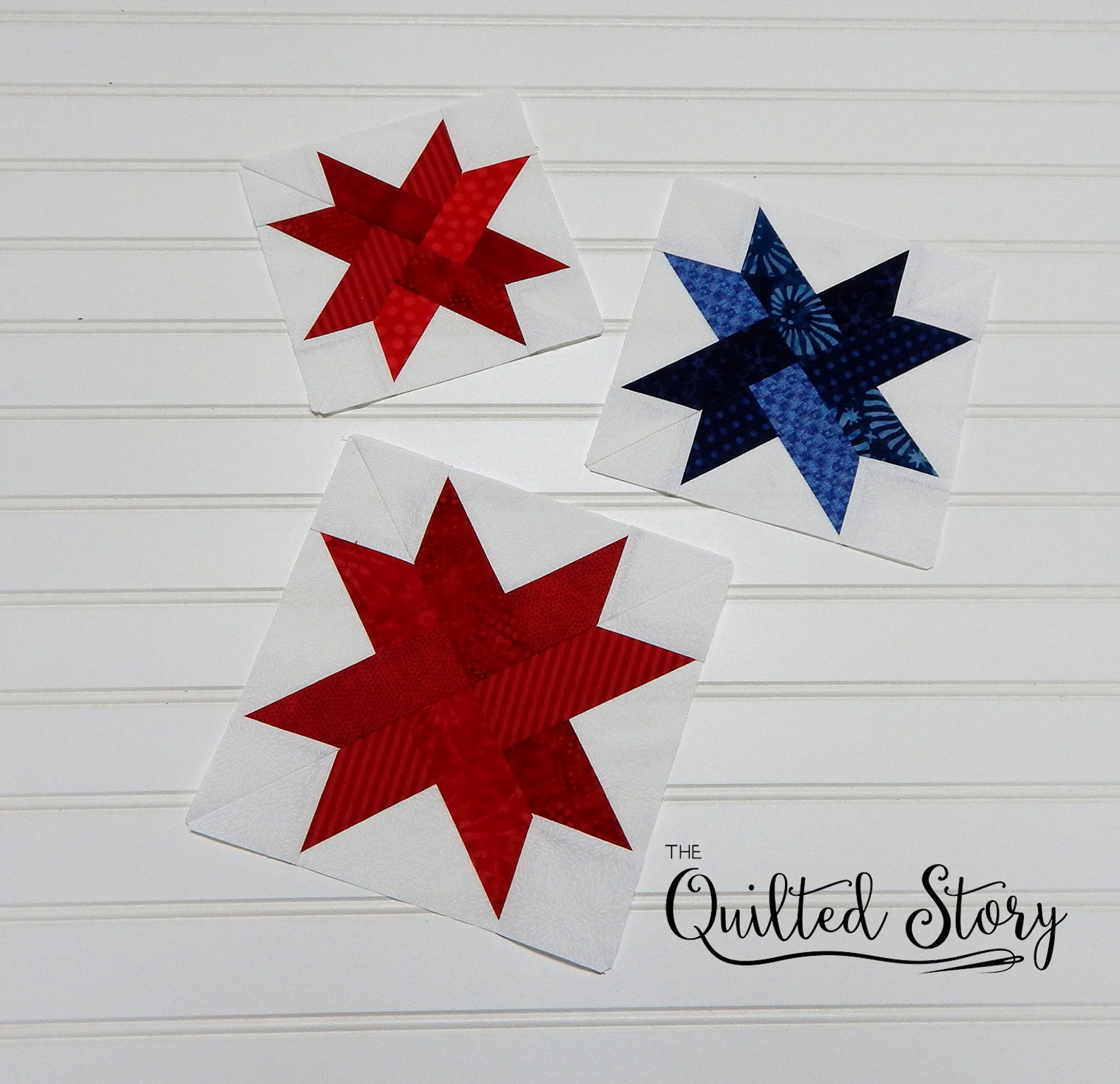 Large Sized Twisted Star Quilt Block Pattern-pdf Foundation Paper ...