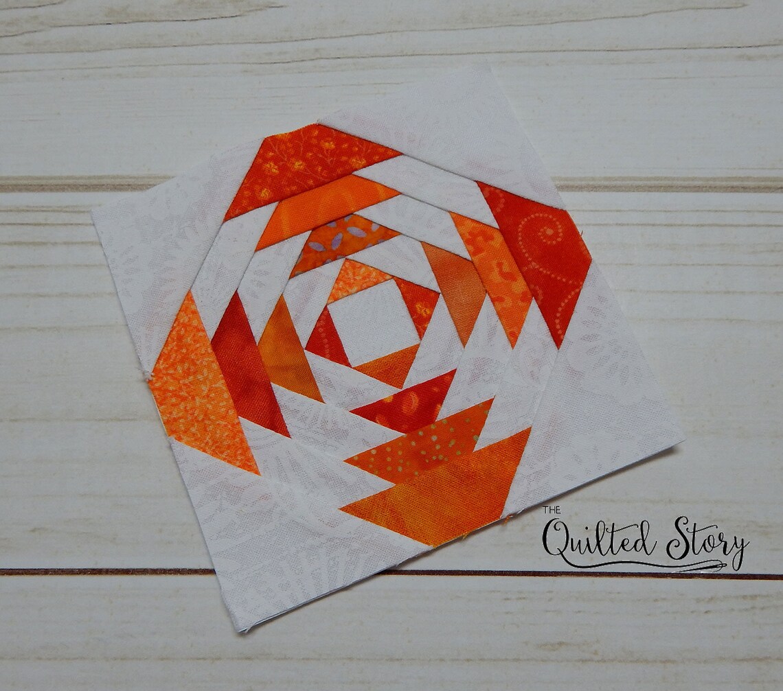 Pineapple Quilt Block Foundation Paper Piecing Quilt Block Etsy