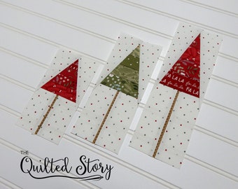4" Scrappy Pines Block Pattern-PDF Foundation Paper Piecing Quilt Block Pattern Download-Tree Block-Multiple Sizes Included-Christmas Tree