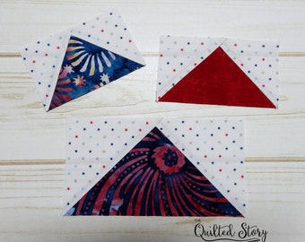 LARGER SIZE Flying Geese Single Block-Quilt Block Foundation Paper Piecing Pattern-PDF Quilt Block Pattern Download-Multiple Sizes Included