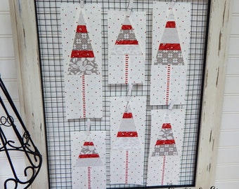 2" Candy Cane Lane Tree Block Pattern-PDF Foundation Paper Piecing Quilt Block Pattern Download-Tree Block-Multiple Sizes Included-Christmas