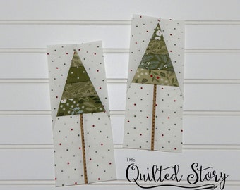 3" Scrappy Pines Block Pattern-PDF Foundation Paper Piecing Quilt Block Pattern Download-Tree Block-Multiple Sizes Included-Christmas Tree