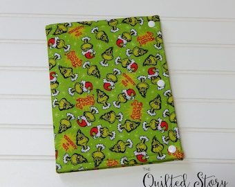 Cross Stitchers Project/Notions Folder-Cross Stitcher Organizers-Grinchy Christmas Cross Stitch Folder