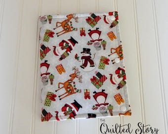 Santa and Mrs Claus-Cross Stitchers Project/Notions Folder-Cross Stitcher Organizers-Santa and Mrs. Clause Christmas Cross Stitch Folder