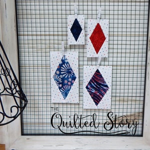 Diamond Quilt Block Foundation Paper Piecing Quilt Block Pattern-Diamond Block-PDF Quilt Block Pattern Download-Multiple Sizes