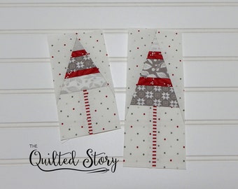 2" Candy Cane Lane Tree Block Pattern-PDF Foundation Paper Piecing Quilt Block Pattern Download-Tree Block-Multiple Sizes Included-Christmas