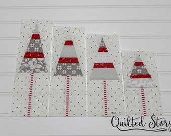 5" Candy Cane Lane Tree Block Pattern-PDF Foundation Paper Piecing Quilt Block Pattern Download-Tree Block-Multiple Sizes Included-Christmas