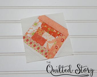Smaller Size Log Cabin Twist Quilt Block Pattern-Foundation Paper Piecing-Block Pattern Download-Multiple Sizes- Fabric Recipe Requirements